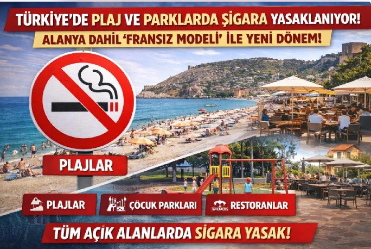 Alanya Dahil T&uuml;rkiye&rsquo;de Plaj Ve Parklarda Sigara Yasaklanıyor