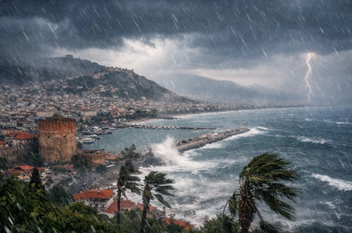 Alanya İ&ccedil;in Kuvvetli Yağış Uyarısı