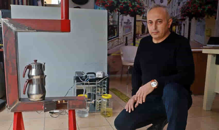 Alanya'da 1,5 litre benzinle 3 gün boyunca ısıtan soba yaptı