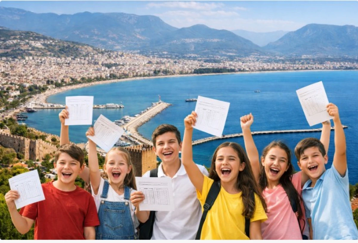 Alanya&rsquo;da 64 Bin &Ouml;ğrenci Karne Sevinci Yaşıyor