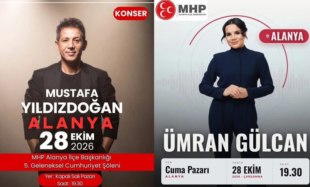 Alanya&rsquo;da Cumhuriyet ş&ouml;leni