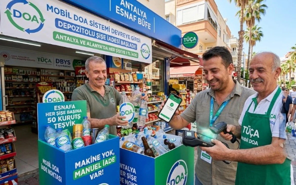  Alanya'da Depozitolu Şişe İadesi Başladı: Her Şişeye 1 TL, Esnafa 50 Kuruş Teşvik