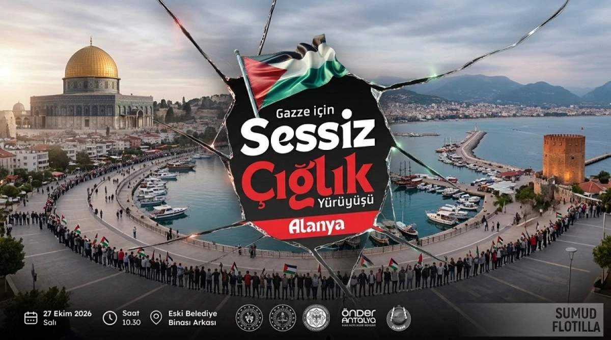 Alanya&rsquo;da Filistin İ&ccedil;in Sessiz Y&uuml;r&uuml;y&uuml;ş &Ccedil;ağrısı