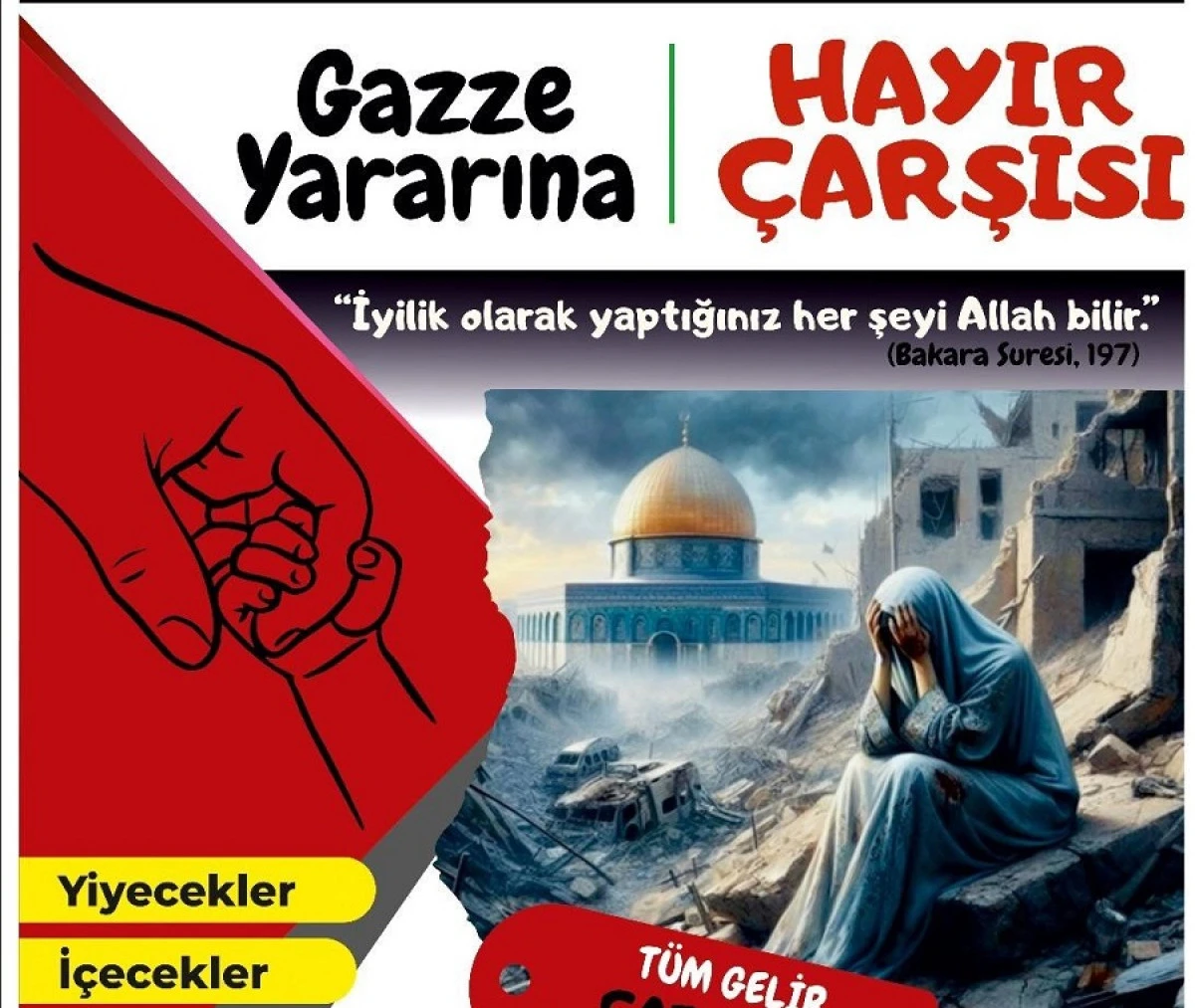 Alanya&rsquo;da Gazze İ&ccedil;in Hayır &Ccedil;arşısı D&uuml;zenleniyor