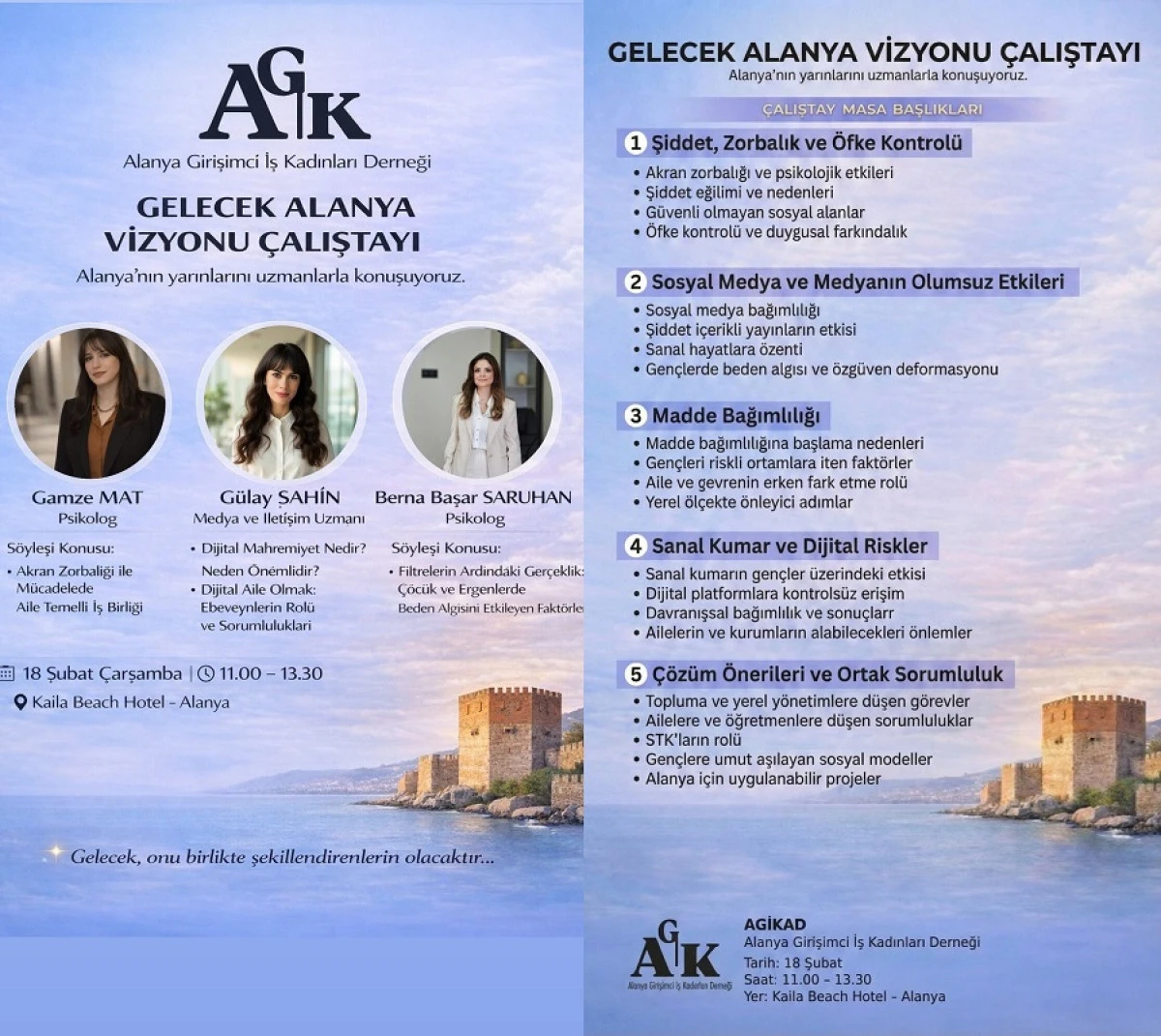 Alanya&rsquo;da &ldquo;G&uuml;&ccedil;l&uuml; Gen&ccedil;lik, G&uuml;venli Gelecek&rdquo; &Ccedil;alıştayı D&uuml;zenleniyor