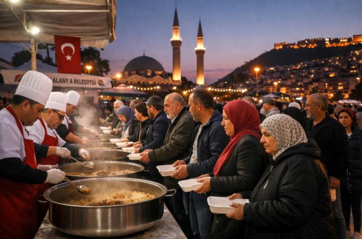 Alanya&rsquo;da Ramazan Boyunca G&uuml;nde 3 Bin Kişiye İftar Sofrası