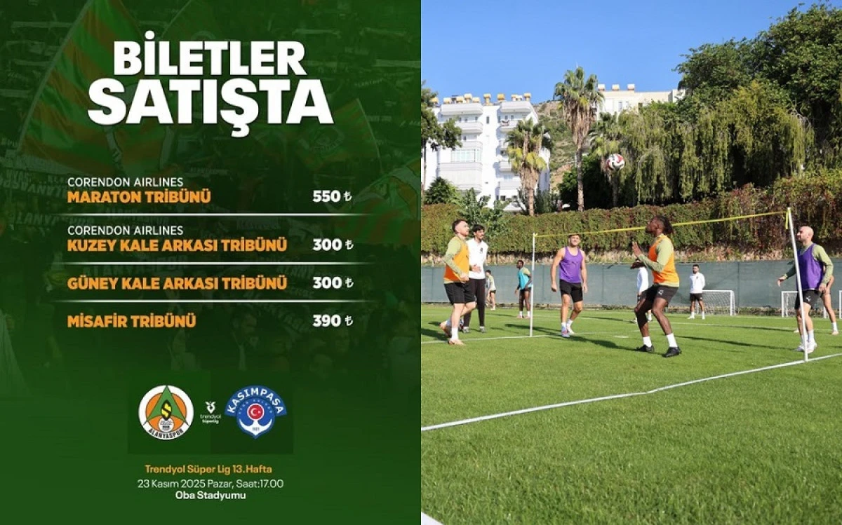 Alanyaspor'da Rakip Kasımpaşa: Biletler Satışta