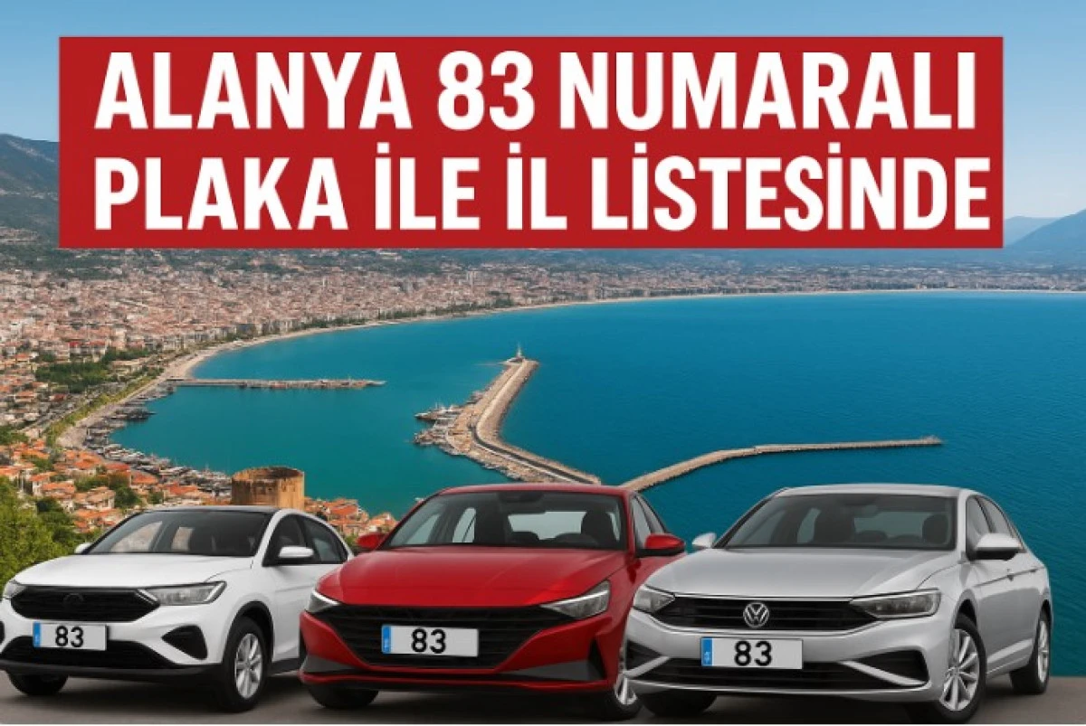 Alanya’ya verilen plaka tahmini: 83