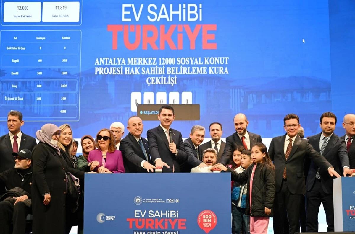 Antalya&rsquo;da 13 Bin 213 Sosyal Konutun Kurası &Ccedil;ekildi