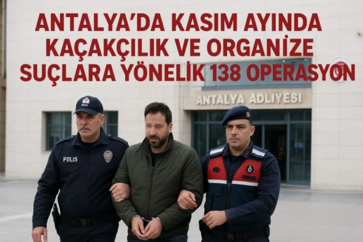 Antalya’da Kasım Ayında Kaçakçılık ve Organize Suçlara Yönelik 138 Operasyon