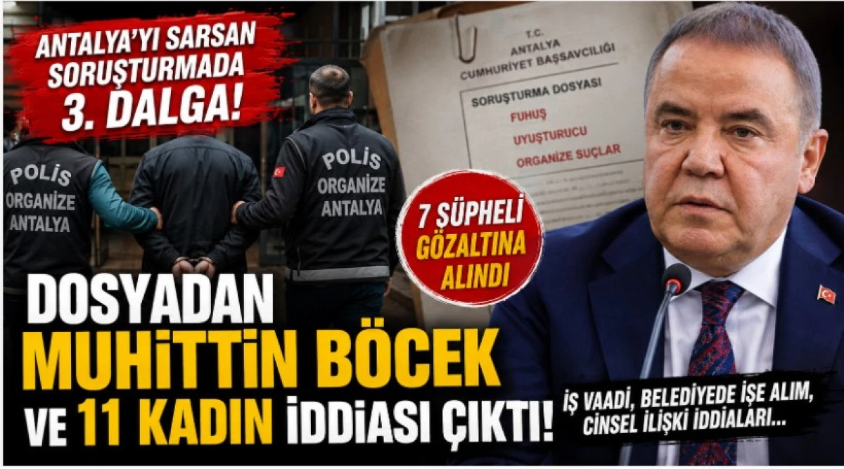 Antalya&rsquo;daki Fuhuş Soruşturmasında &Uuml;&ccedil;&uuml;nc&uuml; Dalga: 7 G&ouml;zaltı, 1 Tutuklama