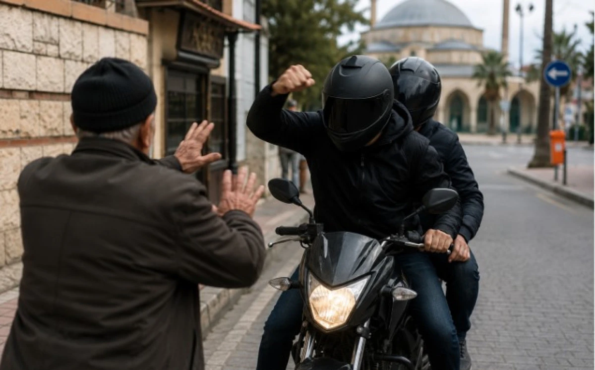 Cami &Ccedil;ıkışında Yaşlı Vatandaşa Yumruklu Saldırı Kamerada
