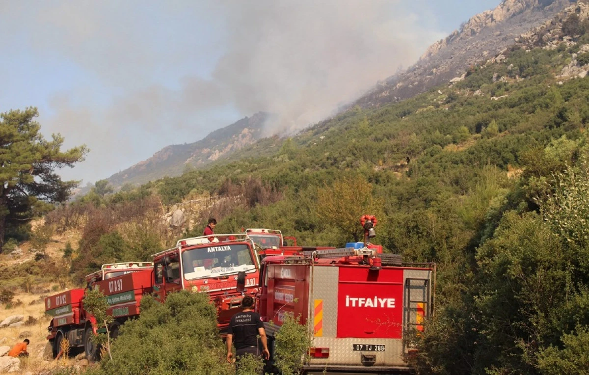 Kaş'taki Orman Yangınına Kurumlar Seferber Oldu