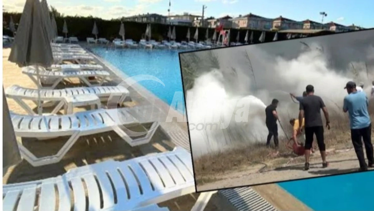 Konaklı’da Yangına İlk Müdahale Otel Havuzundan