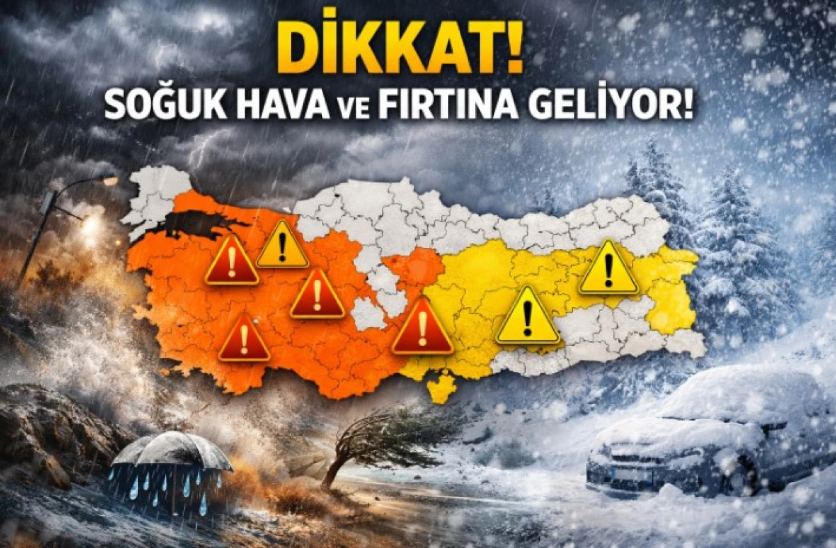 Soğuk Hava Dalgası Geliyor: 20 İl İ&ccedil;in Turuncu Ve Sarı Uyarı