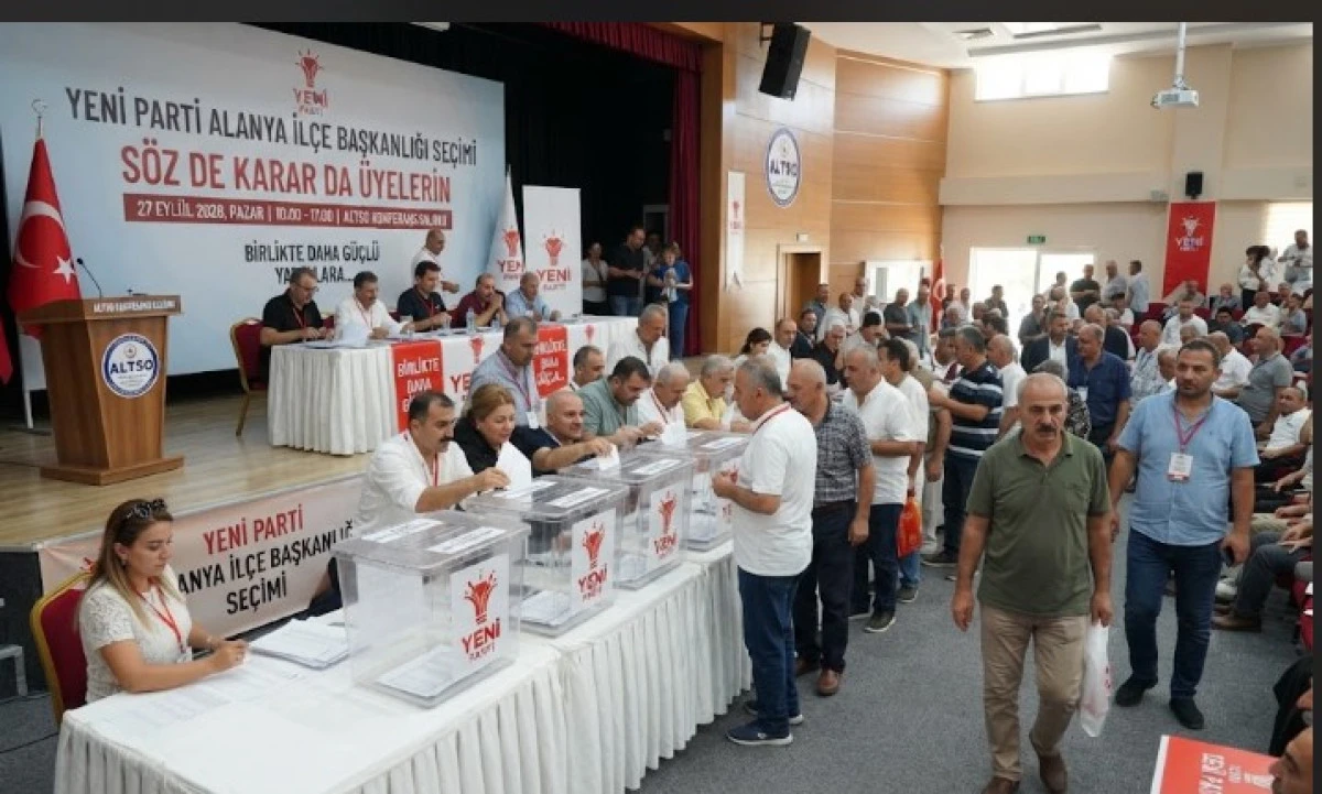 YENİ Parti Alanya&rsquo;da İl&ccedil;e Başkanlığı Se&ccedil;imi İ&ccedil;in Sandık Kuruluyor