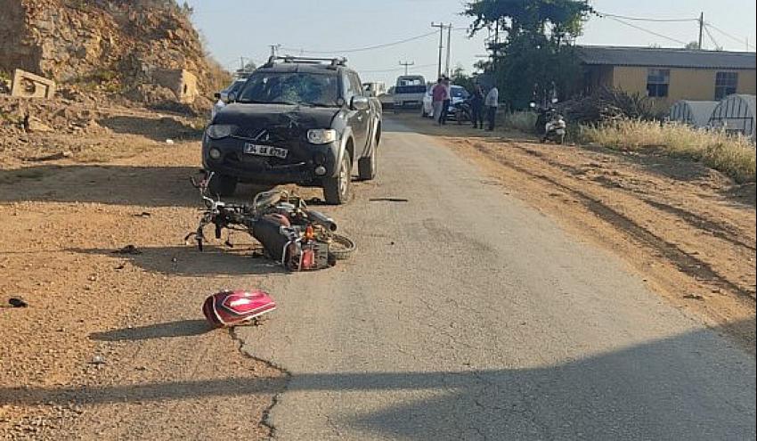 Alanya’da motosiklet ile kamyonet çarpıştı: 1 yaralı