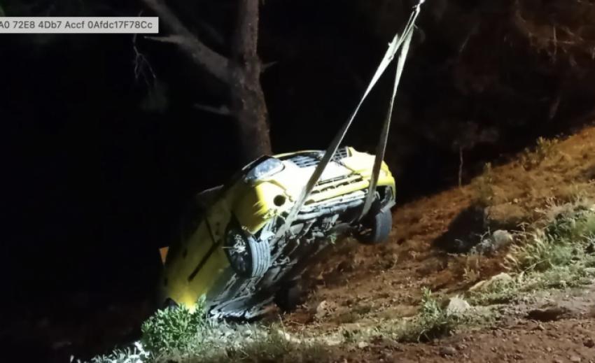 Alanya’da otomobil şarampole yuvarlandı: 1 yaralı