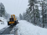 Antalya'nın ilçelerinde yollar karla kaplandı